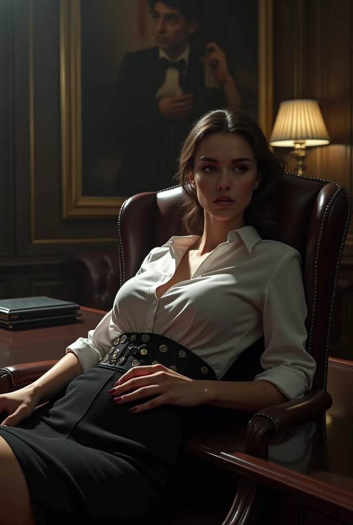Create a picture of Lara Croft sitting in a seat at a classical music concert at the Royal Albert Hall in London. The grand and iconic architecture of the concert hall should be prominently featured, with its ornate details, high ceilings, and majestic stage. Lara is seated in the audience, hair up, dressed elegantly in formal evening wear, perhaps a stylish dress suitable for such an event. Surrounding her are other well-dressed concertgoers, and the hall is filled with people, with warm, ambient lighting. The overall atmosphere should convey sophistication, culture, and the grandeur of the Royal Albert Hall. DLSR, sharp focus, soft lighting, masterpiece, perfect face, ultra detailed face, perfect brown eyes, beautiful face, photorealistic, 8k, masterpiece

