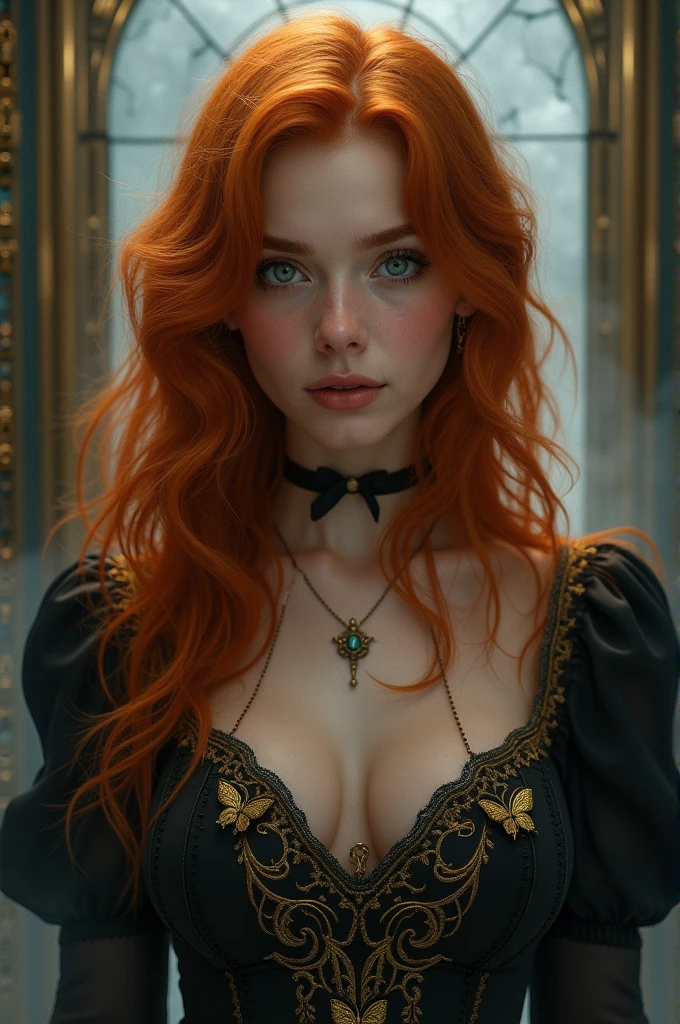 Breen a 2 woman
Fire red hair
Curly hair
Is a witch
Has freckles
Curvy thick body