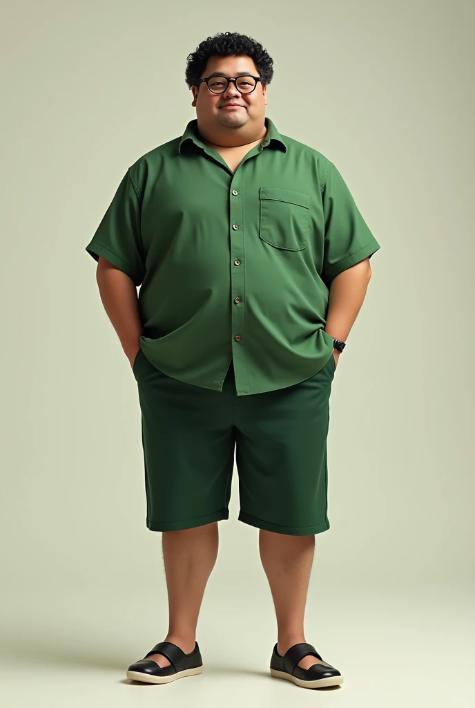 Man Kim Jong Un, Date hairstyle, Long input, bohemian orange shirt.., Wear bootcut jeans..., The crotch of the pants is bulging and large...., Stand comfortably...., Wear white sneakers.., Standing on the side of the road in Bangkok, full body picture