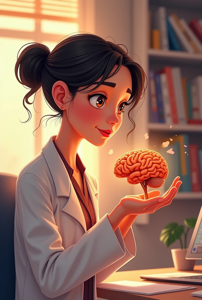 create icon of a psychologist doing neurofeeding