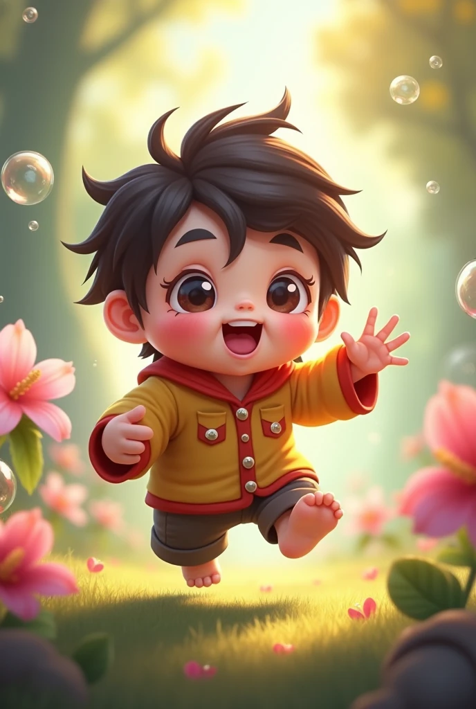 Cute 3d Child, glad, 
