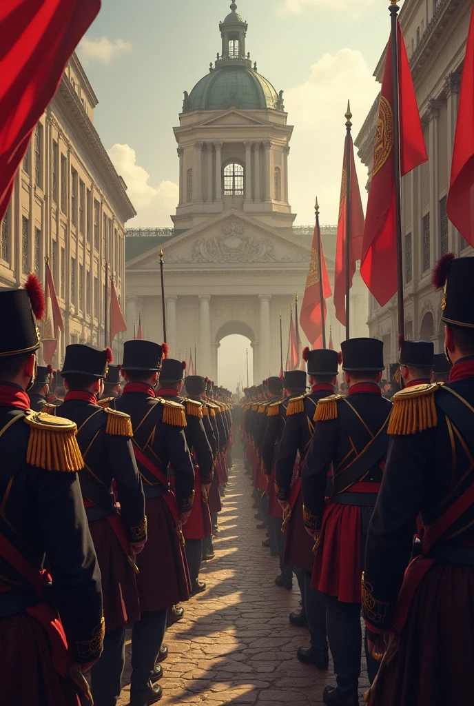 Roman generals and politicians carrying chickens around ultra HD, realistic 8k