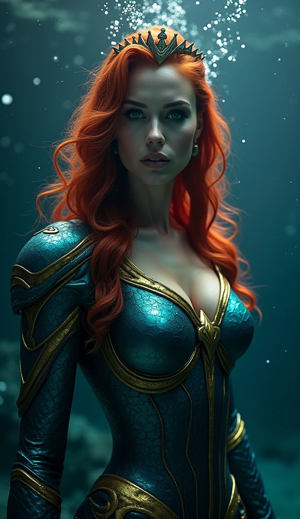 (Rear View, Rear View),(Best Quality,A High resolution,超detailed,Genuine), Amber HeardのPrincess Meraの顔をしている ,(長いRedheadの髪), (Ultra HD, 8k wallpaper, High resolution), Cinema Lighting, Physically Based Rendering, Awards, Extremely detailed skin, 非常にdetailedな顔, Body Lingerie , Normal chest, She is wearing a mermaid uniform, Carl Zeiss 85mm F/1.4,, (Underwater colors:1.4) ,(Beautiful Blue Eyes), (Cowboy Pose ), (Genuineisitic) ,detailed, High quality 8K artwork, Fan Art Best Art Station, Fantasy art style , ( Body Aquaman:1.4), (Undersea fish ), (Amber Heard、Sirena Aquaman:1.4), (Bubbles in water:1.4) ,(長いRedheadの髪:1.4), (Redhead) ,(Princess Mera:1.4),(Convex fine fingers) ,(Perfect Anatomy) Curvaceous figure, Bright red lips, Perfect body, Sensual appearance, Curvy Model, Very plump body, Sensual body, Plus Size Women, Attractive plus size model,Exquisite detail, pregnancy9months female, Mature Woman, Mom Type, Mom Type, Very large breasts:1.7,Curvaceous figure, Bright red lips, Perfect body, Sensual appearance, Curvy Model, Very plump body, Sensual body, Plus Size Women, Attractive plus size model,