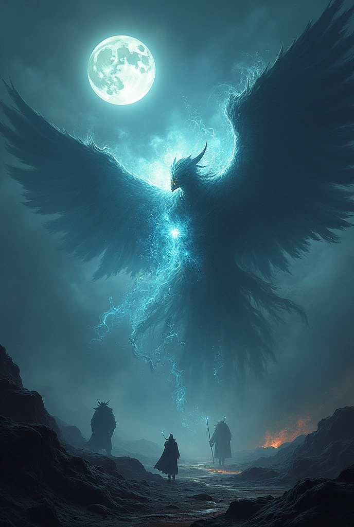 create the same previous image but with the colors changed to a dark blue and with yellow and white details