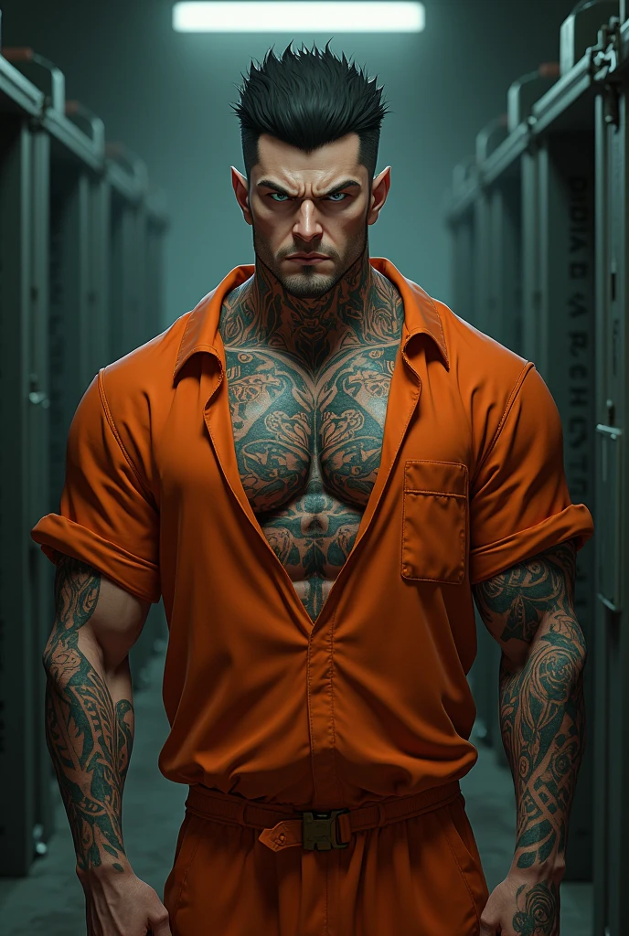 a muscular guy tattooed with the name "anita" but also say I love you 