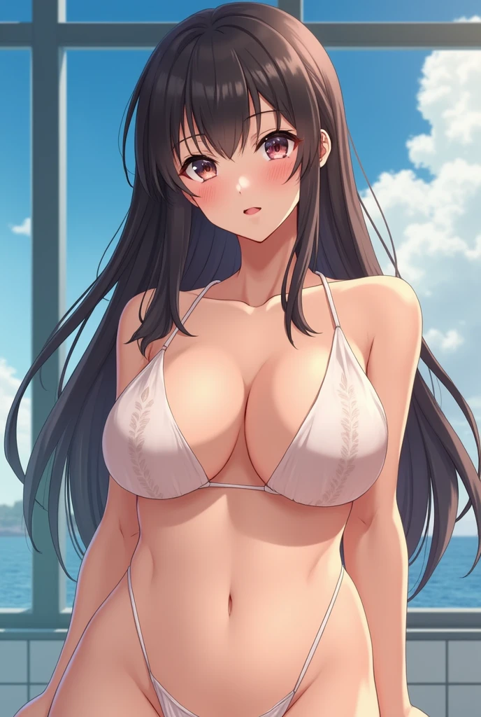 mastute piece,Best Quality,insanely detailed,8k cg,nsfw,
(shoot upper body:1.3),
(1girls:1.3),standing,looking at viewr,body in front,(arms behind back:1.4),(beach-volleyball:1.3),(bare breasts:1.2),(bare nipples:1.2),
break,
blush,shy,(ecstasy face),(trembling:1.2),break,(light brown hair:1.3),
break,
perfect breasts,perfect teats,(open mouth:0.9),(large breasts:1.2),
(beach),