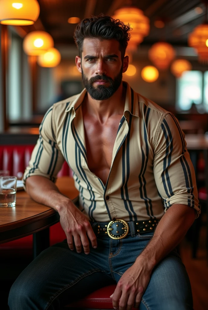Homem lindo de terno ,barba , cabelo lindo , executivo, Business Scenario
