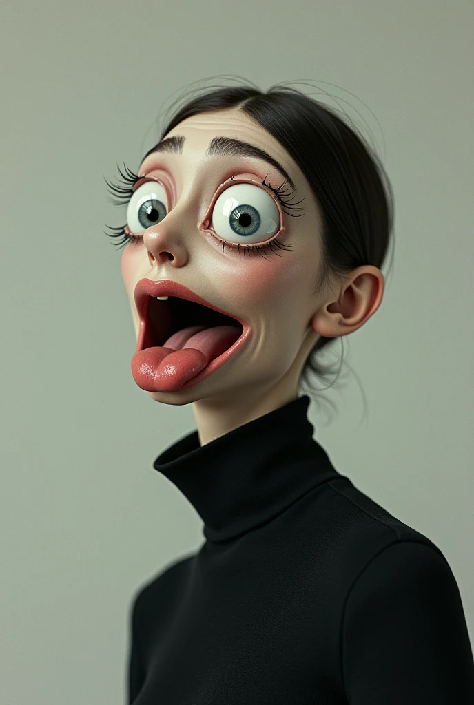 (A clown woman with huge breasts)