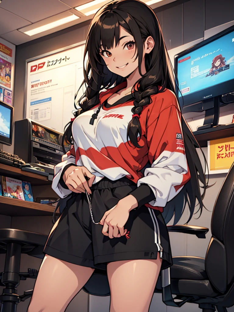 the main character from Hi-Fi RUSH on Mashie from Need for Speed Unbound robot in anime style sex by car