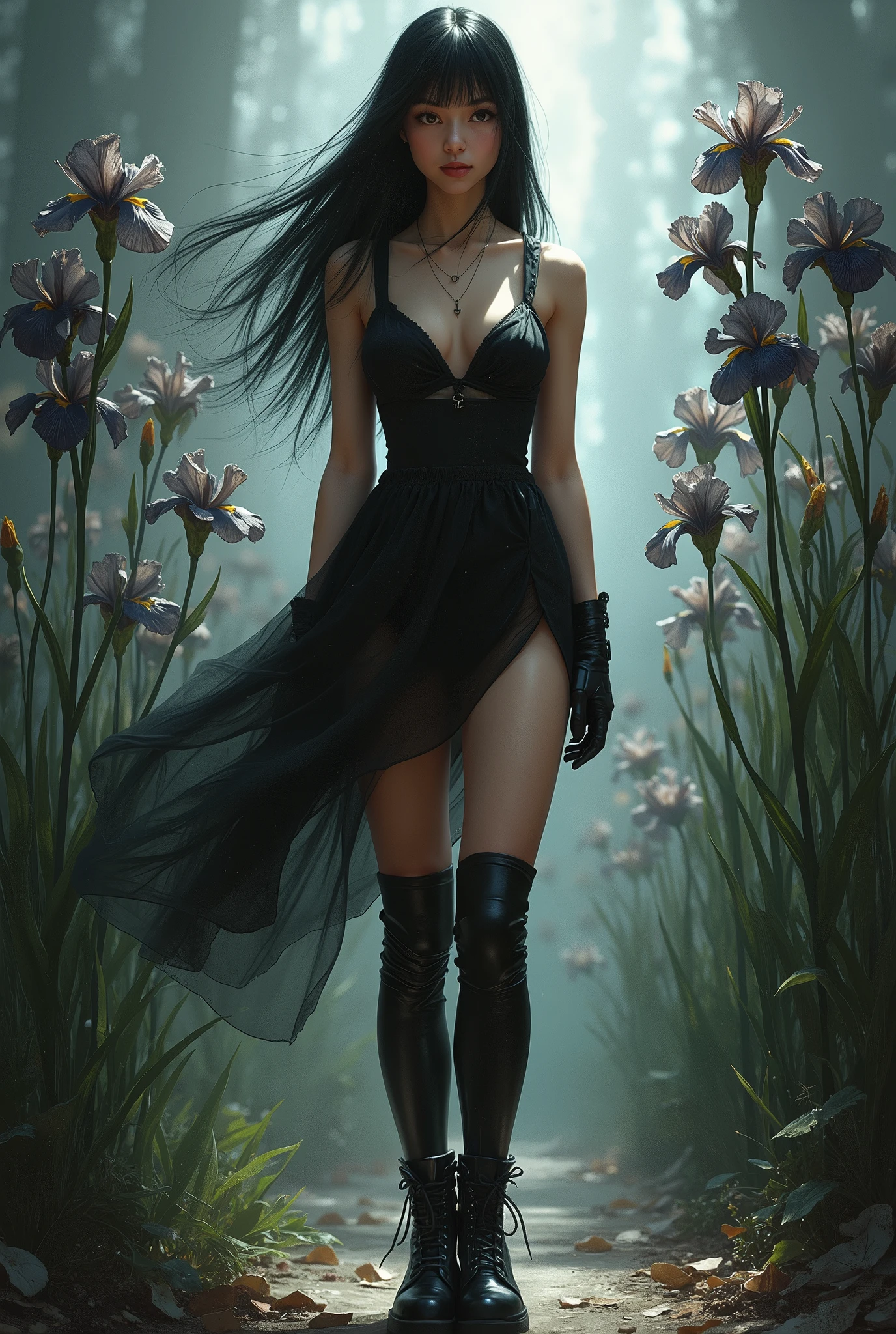Lisa Frank Art Color, Full Body, Small Breasts, Perfect Buttocks, Beautiful Woman, Multicolored Long Hair, Multicolored Aurora, Art Face by Tom Bagshaw, Emile Vernon Style, Full Body Dynamic Motion Pose, Beautiful Woman with Long Hair, Jewelry gold, oil painting, fantasy, intricate, stunning highly detailed girl by Artgerm and Edouard Bisson, beautiful elegant, fantasy, flowers, forest, Highly Detailed, Digital Airbrush, photorealistic, Octane Rendering, black hair, black lips, gothic, rapunzel hair long, long golden and black hair, long golden and black hair, Digital Painting, soft skin wide eyes watercolor, style, sketch, Watercolor paiting, Watercolorist, Portrait of a beautiful girl with long curly hair, Vintage cartoon, GHIBLI , Artgerm, WLOP , Alphonse Mucha Intricately detailed hyper-detailed dynamic lighting Splash art trend in triadic colors Artstation Volumetric lighting Unreal Engine 5, See-through clothing, slight smile,, legs spread, View of pubic hair, 1 sexy girl in see-through forest clothing, breasts exposed, Open transparent T-shirt, Tattoos of mandalas and flowers, The best quality,