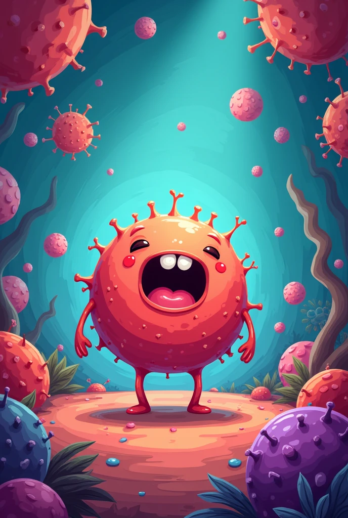 Cover for a comic about cellular biology titled: The Feast of Organelles