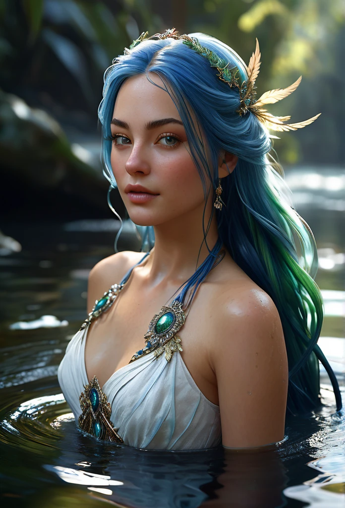 Very beautiful, beautiful face, a mermaid with a golden fish tail among the coastal rocks, (hyperrealism:1.2), (the wind develops the hair:1.0), fine body, (shade of a fishing net:1.0), noon, (natural skin texture, hyperrealism, soft light, sharp:1.2), lightroom, natural, perfect, [oliver wetter|(kodak portra:0.08)|(leibovitz:0.6)], raw, intricate, high quality, mamiya, exposure blend