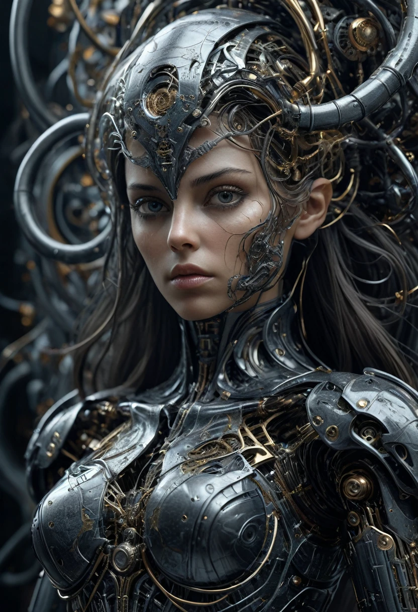 detailed studio photograph of a beautiful woman, organic biological robot, alchemical actuator, digital illustration, lean anatomy, centered composition, extreme view, close to perfection, dynamic, standing proudly, highly detailed, concept art, smooth, sharp focus, illustration,
art by Karn Griffiths and Vadim Kashin, artstation trends, sharp focus, studio photography, intricate details, skin, high detail, author Greg Rutkowski, body parts, filigree, beautiful, vibrant, erotic, organic, botanical, floral, nude, concept -art, digital, original, cinematic, sublime composition,
+ 36.5mm f0 cinematic quality, + style by Charlie Bowater, Albert Joseph Penaud, Ray Caesar, HR Giger, Gustave Dore, Greg Rutkowski, John William Waterhouse, Agnès Cecile, contemporary rich color scheme, intricate detail, epic sensibility, glamor, seductiveness, sensuality, alluring, elegance,
provocation, atmospheric perspective, stunning real version of Alphonse Mucha's art nouveau poster design, but it's photography, 8k, trending on artstation, artgerm, hyperrealistic, masterpiece work of art, fine art, studio lighting, bokeh, unreal engine, fantasy , masterpiece, best quality,
highly detailed, intricate, beautiful detailed intricacy, 8K, cinematic, 4k, sharp focus, author Rutkowski paints concept art of detailed nature design, layered finely detailed charcoal texture, dim twilight, atmospheric lighting, 8K, macro