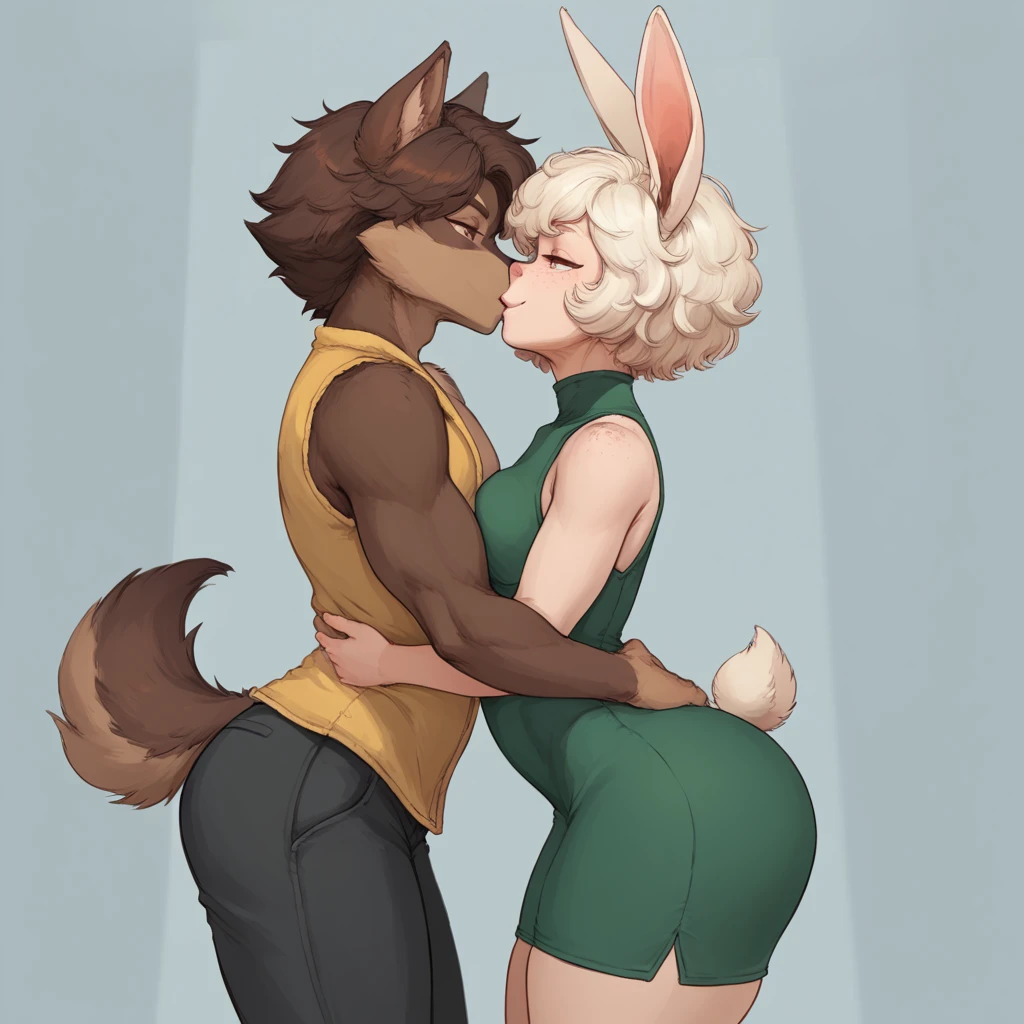 score_9,score_8_up,score_7_up, source_cartoon, kemono style, Anthro, gazelle from Zootopia, blonde, mature adult female,  tall slender body, small breasts, thick thighs. brown eyes, naked, sex, standing sex, one leg up, she is getting fucked by faceless human male, human male is cropped out, male is grabbing her leg, ahegao, cumming, 