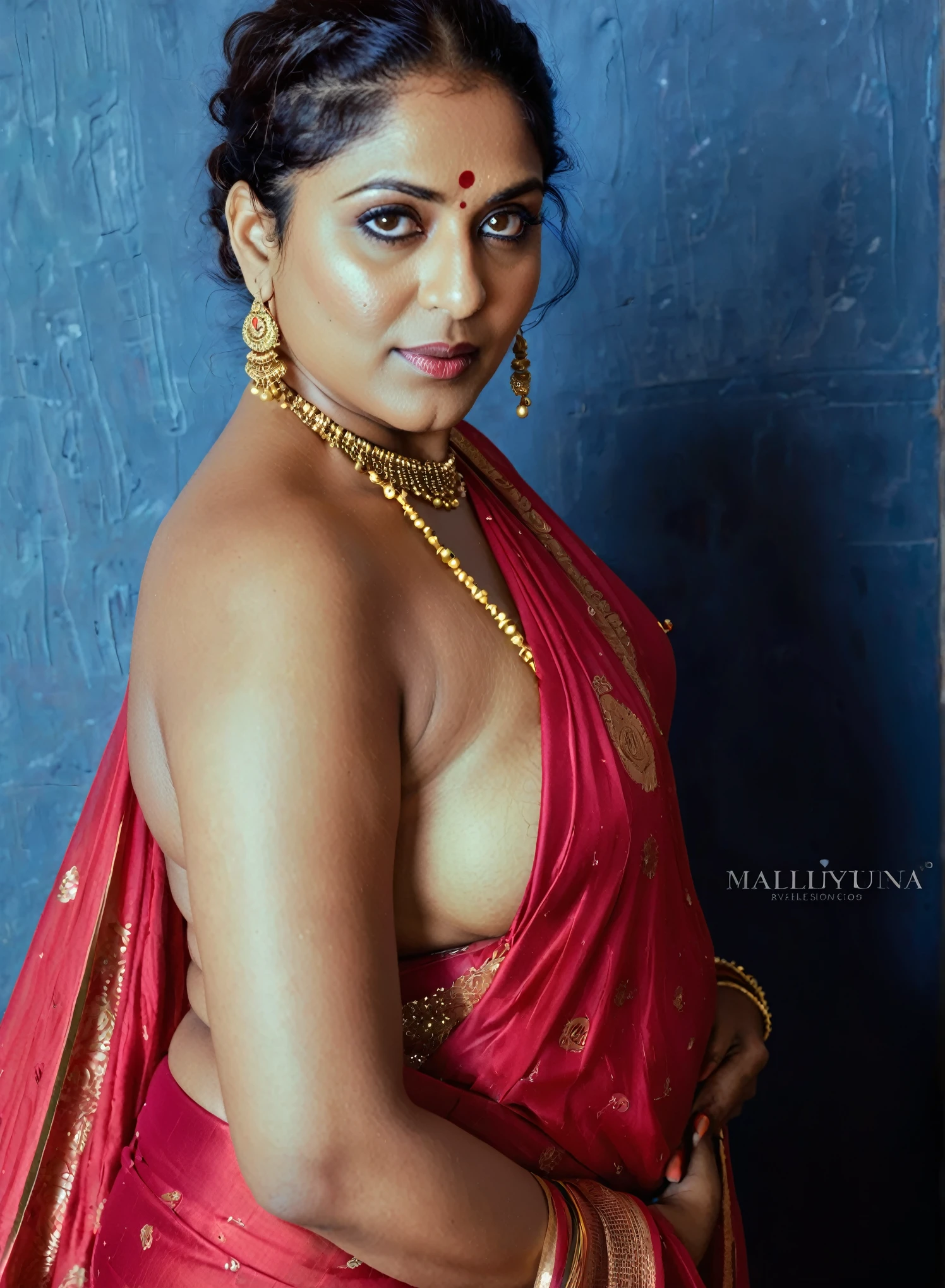 (((photo of a ancient kerala crowned temple goddess ))), (((black kali))) , (((Half Body))), (((very dark skin))), (((age 18+))), (((plus size chubby tall))), (((huge busty milky wet big massive boobs))), (((nude thick thigh))), (((ancient black mini skirt))), ((black skin dark body)), (((red ornaments))), (((depth of field))), ((( flame bokeh))), (((rain))), ((( flashing light leaks))), (((divine))), photorealistic,photo, realism, Getty Images, RAW candid cinema, 16mm, colour graded portra 400 film, remarkable colour, ultra realistic, textured skin, remarkable detailed pupils, realistic dull skin noise, visible skin detail, skin fuzz, dry skin, shot with cinematic,light leaks, RAW Image, DOF, depth of field,bokeh,mylocalgirl
