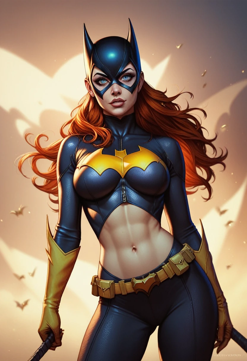 BatmanGirl es una mujer (Adriana Lima :1.1) labios rojos, Green-eyed superhero in a bat costume and cape, Batgirl, Artgerm Julie Bell Beeple, Artgerm extremadamente detallado, Artgerm y Lois van Baarle, Modelo IG | Artgerm, Chris Moore. Artgerm, En el estilo Artgerm, Artgerm Greg Rutkowski _ Greg, Ross Tran 8 K