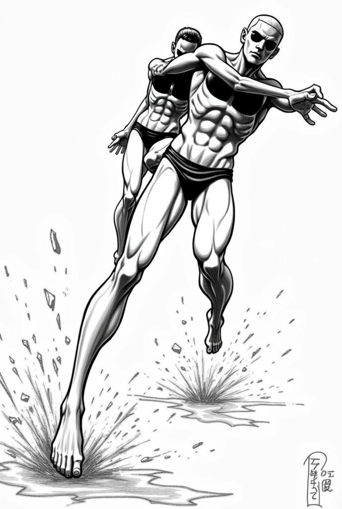 Sozinho, macho, Camisa vermelha, manga curta, red pants, black pants, Apenas, (muscular:1.4), Obra de arte, completo_corpo (huge abdomen:1.6), (hiper beijos:1.7), (Apenas:1.6), (hyper muscular:1.6), (hyperpenis:1.5), (huge foreskin:1.8), (grandes bolas:1.8), (penis with many veins1.9), (large veins on the penis:1.7), manga line art