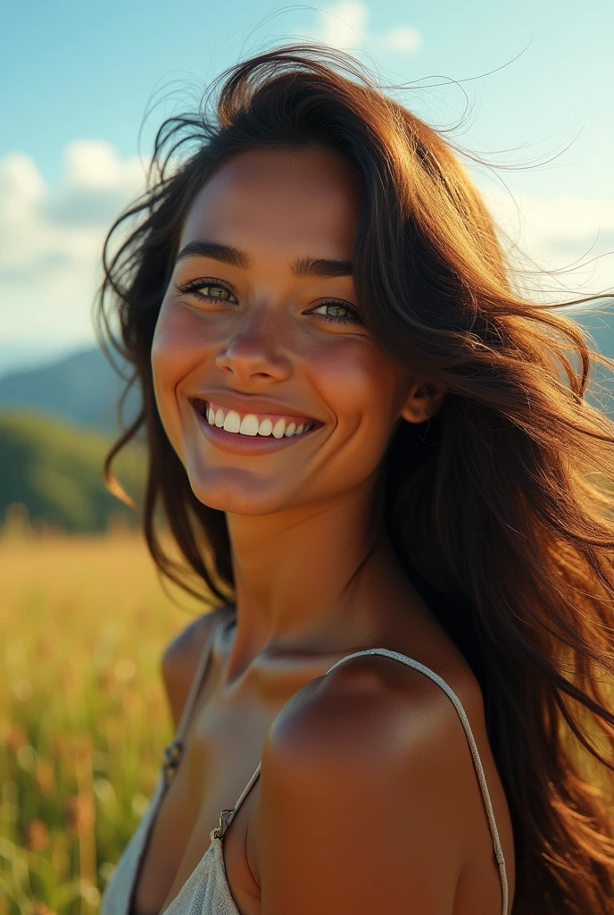 photo of a 22 year old girl, whole body, smiling, Latina girl, beautiful latina, short skirt, (1 girl), (realist), (photo-realist:1.5), lipstick,(realistic photo,natural, 8k uhd, film grain), sharp eyeliner, Blush Eyeshadow with Thick Lashes., extremely delicate and beautiful, (full body shot:1.6), 8k, Soft lighting, high quality, High resolution, sharp focus, extremely detailed, (sunlight on the face), beautiful detailed eyes, extremely detailed eyes and face, masterpiece, cinematic lighting, (very detailed skin:1.2), 8k uhd, DSLR, Soft lighting, high quality, film grain, Fujifilm XT3