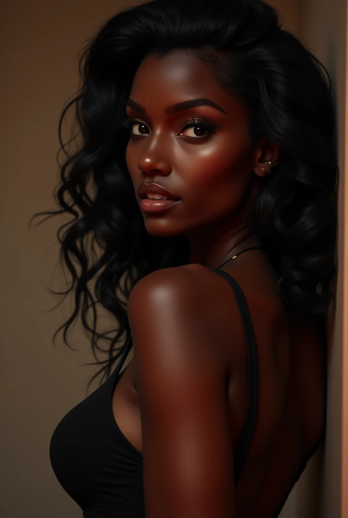 Interpretation of the human female form, Beautiful glowing skin, long, dark flowing hair, Modern visual concept art, Inspired by Enoch Boles, John Simmons, ArtGerm, Trending on ArtStation, intricate detailes, 4k 3D concept art, High resolution, masutepiece,