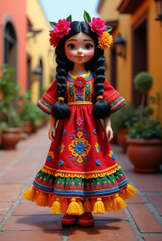 Chibi doll with typical Peruvian costume