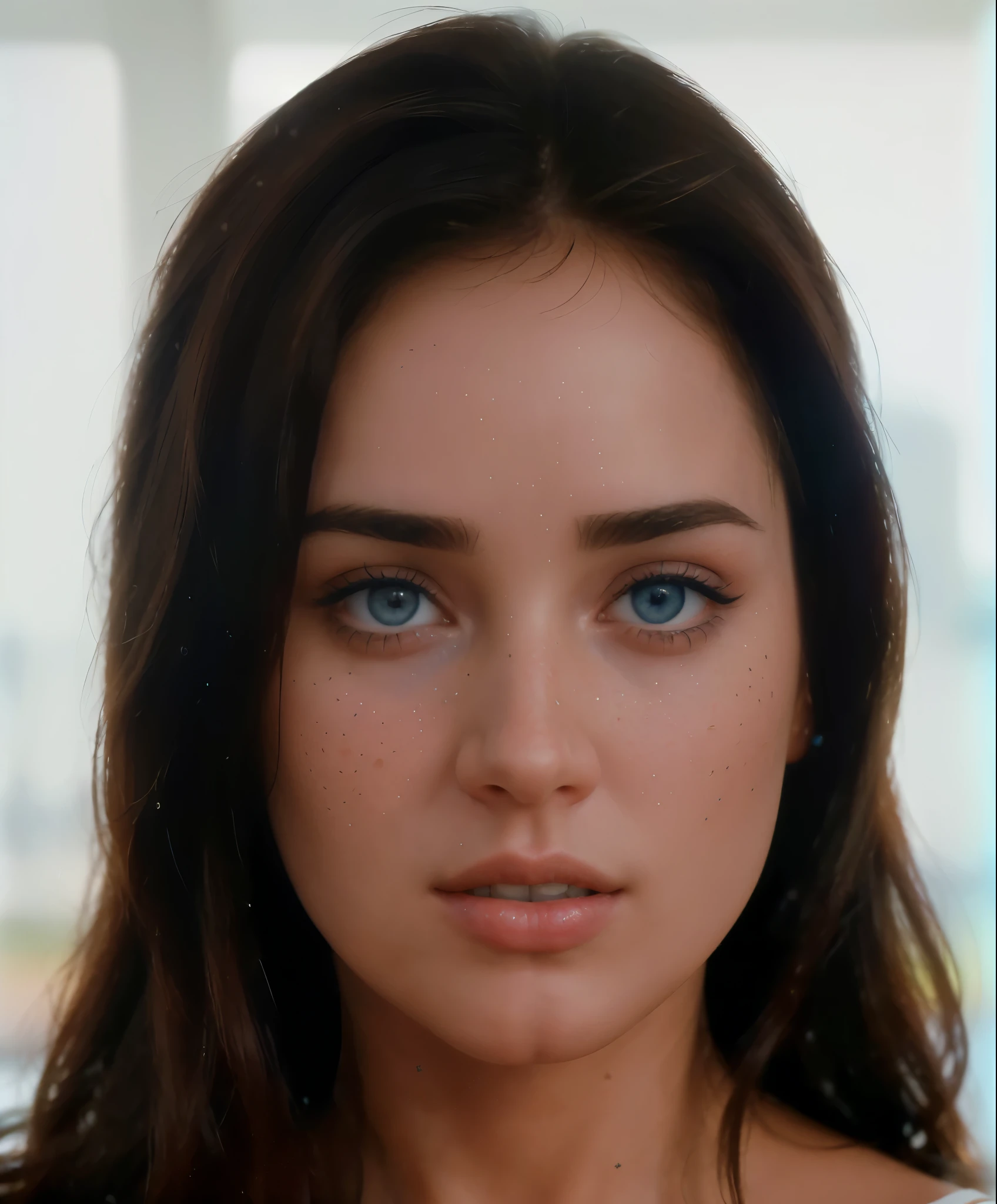 (best quality, hyperdetailed photography:1.2), beautiful lady, freckles, natural makeup, soft light, pink lips, blue eyes, perfect face ,head portrait, cover, (detailed beautiful face, detail skin texture, ultra-detailed body:1.1) sexy girl,,,, realistic skin texture extreme details, 1 woman, 8k, photorealistic, (close-up, editorial photograph of a 1 woman), (highly detailed face:1.4) (smile:0.7) (background inside white, moody, private study:1.3) POV, by lee jeffries, nikon d850, film stock photograph ,4 kodak portra 400 ,camera f1.6 lens ,rich colors, hyper realistic ,lifelike texture, natural lighting , cinestill 800, natural makeup , too white skin, ultra realistic 8k cg, (white background, delicate pattern, intricate detail, highly detailed, fine details), best quality, (photorealistic:1.4),beautiful lighting, absurdres, RAW photo, film grain, ((slim girl, close-up, portrait)) 20 years old, jennifer connelly, ana de armas, megan fox, too white skin, too young woman, ADAarmas, megf, j3n2i773r50-smf