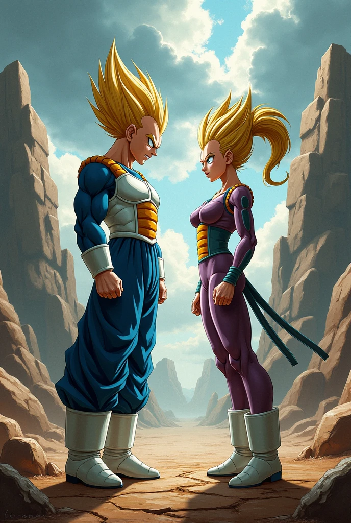 Vegeta com luvas super Saiyajin