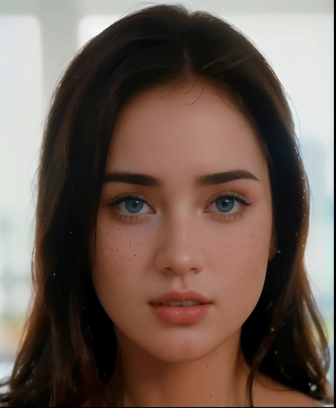 (best quality, hyperdetailed photography:1.2), beautiful lady, freckles, natural makeup, soft light, pink lips, blue eyes, perfect face ,head portrait, cover, (detailed beautiful face, detail skin texture, ultra-detailed body:1.1) sexy girl,,,, realistic skin texture extreme details, 1 woman, 8k, photorealistic, (close-up, editorial photograph of a 1 woman), (highly detailed face:1.4) (smile:0.7) (background inside white, moody, private study:1.3) POV, by lee jeffries, nikon d850, film stock photograph ,4 kodak portra 400 ,camera f1.6 lens ,rich colors, hyper realistic ,lifelike texture, natural lighting , cinestill 800, natural makeup , too white skin, ultra realistic 8k cg, (white background, delicate pattern, intricate detail, highly detailed, fine details), best quality, (photorealistic:1.4),beautiful lighting, absurdres, RAW photo, film grain, ((slim girl, close-up, portrait)) 20 years old, jennifer connelly, ana de armas, megan fox, too white skin, too young woman, ADAarmas, megf, j3n2i773r50-smf