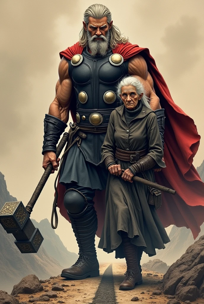 Anime Young male lithe form, in white warrior elf like cloak and short silver hair, while a big ogre is hugging him while ogre fuck with him
