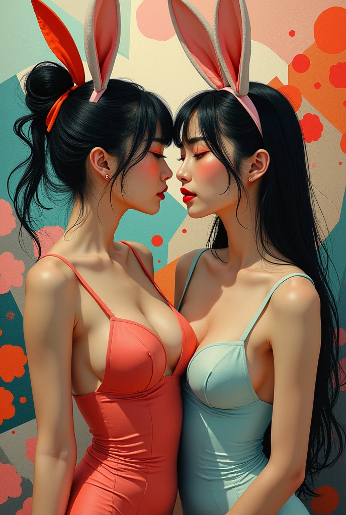 (Split-Level Photography),(watercolor_medium),((ukiyoestyle)),((masterpiece)),((bestquality)),(illustration),
BREAK
(2girls kissing each other, orgasming, climaxing: 1.3), (nsfw:1.2),
woman, athletic, toned_body, pink, ((ab crack)), teardrop_boobs, (vagina, nipple:1.2),
BREAK
orgasm face,
hime_cut,side_blunt_bangs, ultramarinehair,
japanese_clothes, ribbons,bracelet,bareshoulders,ace, (KaguraSuzu, sword),
BREAK
sakura, waves, water, ice,
ukiyoe_painting, painting_background, rim lighting,
very thin pussy, dark studio, mrrpss,<lora:660447313082219790:1.0>
<lora:weight_slider_v2 :-0.4>.
<lora:skin_tone_slider_v1 :-0.4>.
<lora:epi_noiseoffset2 :1.2>.
<lora:Aztaka_V1.0 :0.4>.
<lora:rococo :0.2>.
<lora:GoodPussyV1 :0.3>.