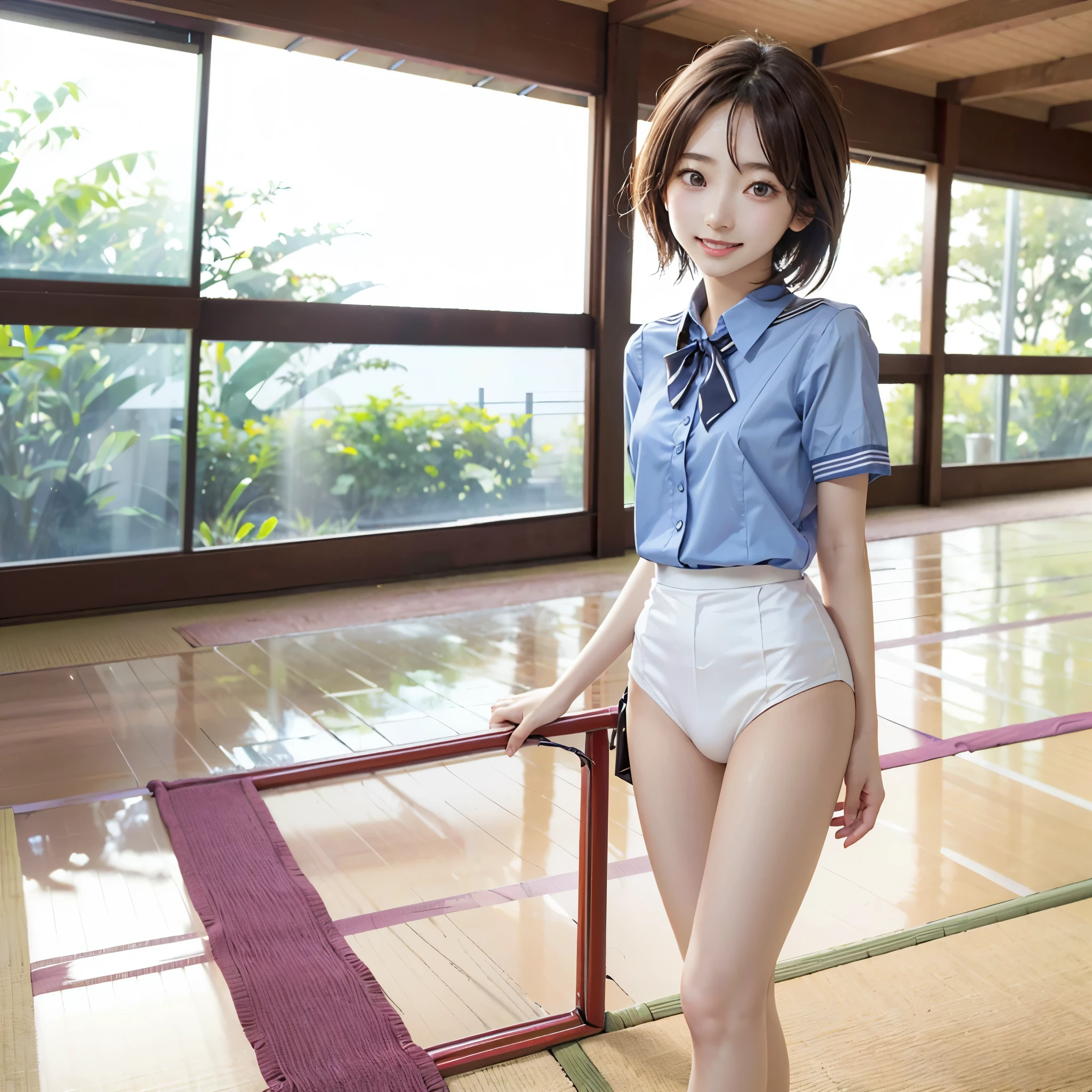 ((escalator))、lewd smile、(Realistic、Realistic:1.37)、(masterpiece)、(Highest quality:1.4)、(Ultra-high resolution:1.2)、(RAW Photos:1.2)、(Sharp focus:1.3)、(stand:1.2)、elegant、(Whole Body Ezbian:1.2)、(A girl in an elaborate sailor suit and pleated skirt:1.3)、Very cute Japanese girl、(smile:1.3)、(Makes hair shine:1.3)、 Brown haired、Bobcut、 Short pleated skirt、
(Big Breasts:1.2), escalatorの下から撮影、Beautiful and delicate eyes、 View your viewers、escalatorの最下段から見上げるアングルで撮影、Secretly photographing underwear under a skirt、White panties:1.8