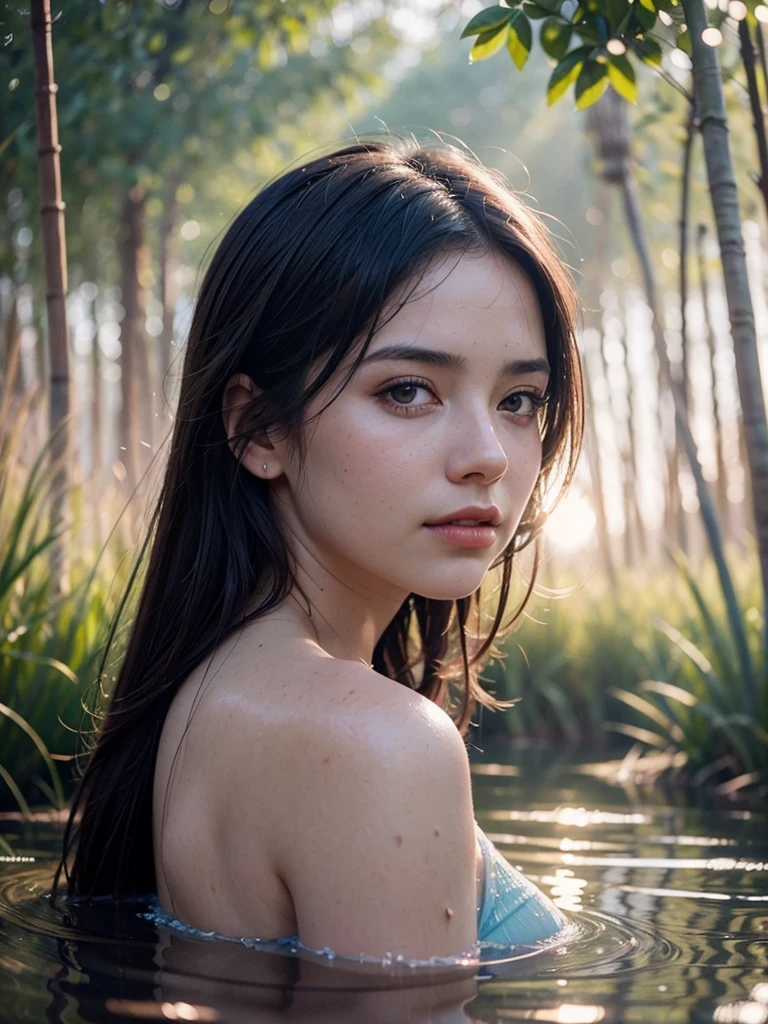 (8k, highest quality, masterpiece:1.2),(highest quality:2.0),Edo Period、Pussy、share、meditation、share開き、Soaking wet、Ninja House、Cute Japanese Ninja、Black Hair、Green Eyes、Completely naked、tattoo、Tattoo on the face、Moonlit Night、