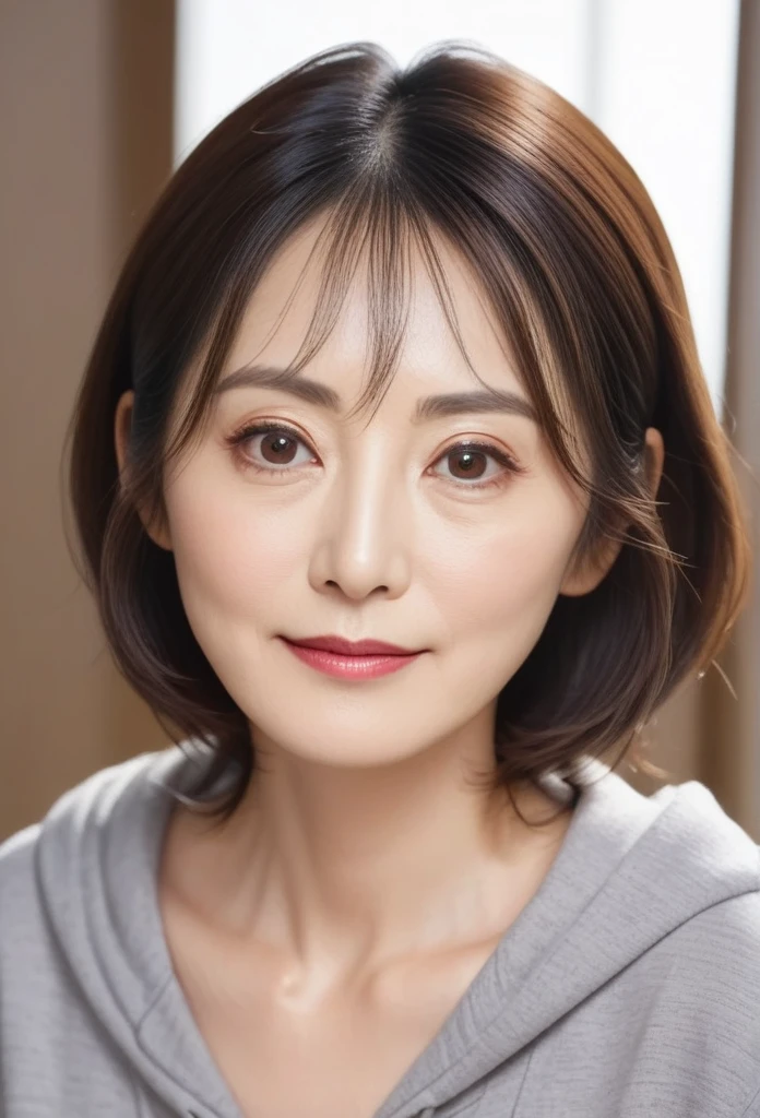 High resolution, Shortcuts, Mature Woman,((Center Parting)),50-year-old women,masterpiece, Highest quality, Ultra high definition, Textured skin, Droopy eyes,Thin lips,black eye,((Mole under left lip, beauty mark)),Thin eyebrows,Thin eyebrows,Japan female in her 60s,Narrow forehead,((Too thin,Too thin eyebrows)),Loose jaw,Low Nose,Deep-set eyelids,very droopy eyes,Slightly droopy thin eyebrows,Small Mouth, droopy eyebrows,ほうれい線,垂れ下がった目, hooded eyes, wrinkles around the eyes,full body