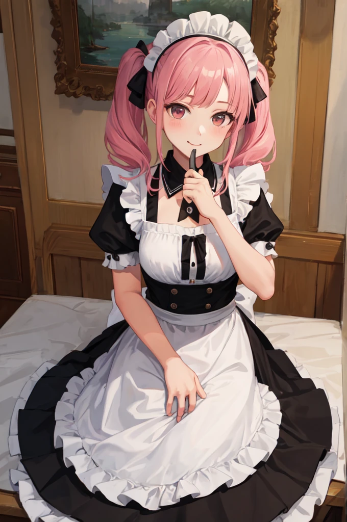 Cafe, sit on the chair, maid clothes,