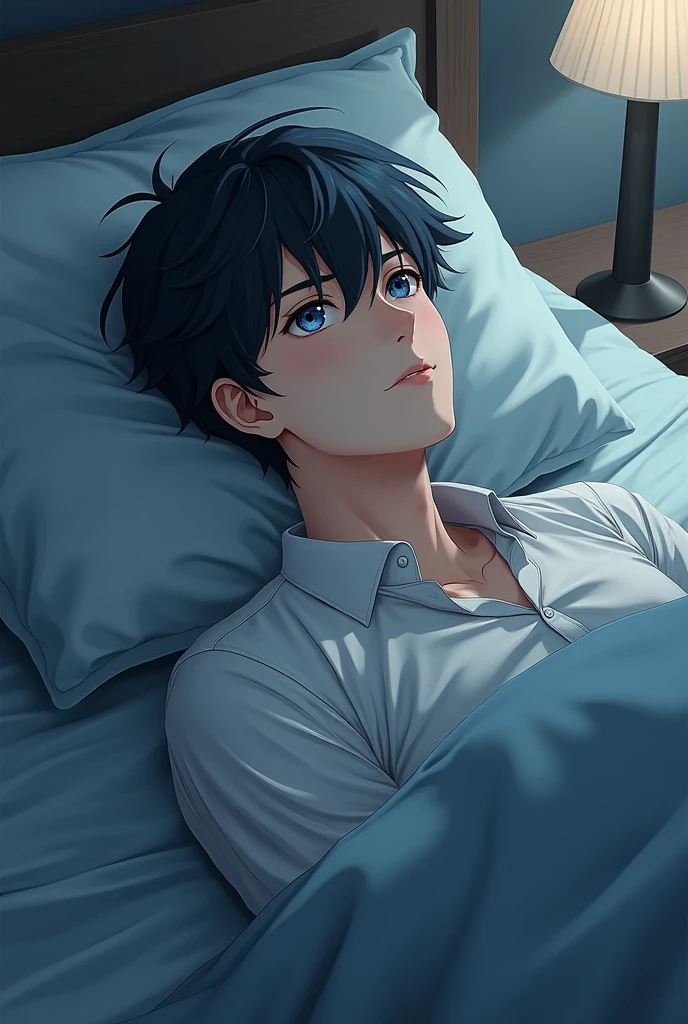 1 man, in bed