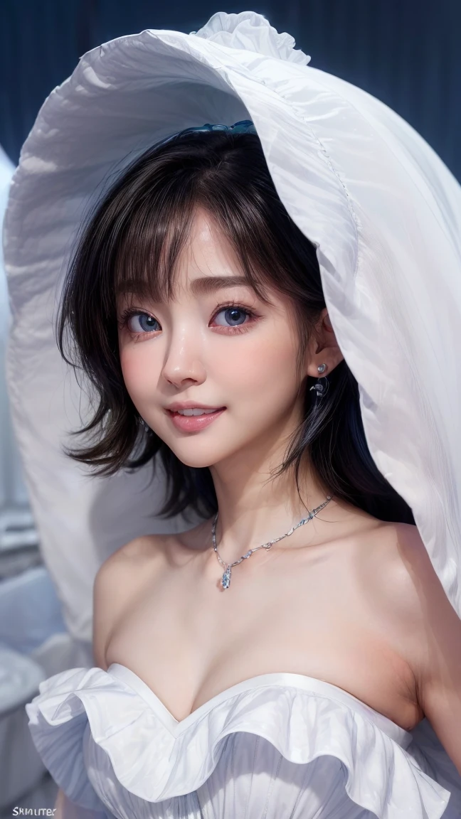 (4k quality:1.3),(Highest quality:1.3),(Whitening:1.4),(Baby Face,Girl:1.3),(The best beauty:1.5),rich,Upper Body,smile,(Transparent strapless bejeweled dress:1.3),(naked:1.5),Overflowing breasts,(jewelry),Captivate a man,Cleavage,(Super Celebrities:1.5),(Supermodel:1.4),(Whitening:1.2),(Tight waist:1.4),(Night viewの良いホテル:1.1),(luxury:1.2),(Arisa Hanyu:1.5),(anorexia:1.4),(Night view:1.3),(Face close-up),Catchlight,(Child&#39;s face:1.6),(smile:1.1),(Light blue hair:1.3),(Half Up Hair:1.3),(Light blue eyes:1.4),(2D cuteness:1.5),(Cute Makeup),Beautiful fingertips,(Sexy and cute:1.6),(Luxury hotel:1.6),(White Gal:1.6),(Transparent white skin:1.4),(albino:1.5),(Lighting hits the subject:1.3)