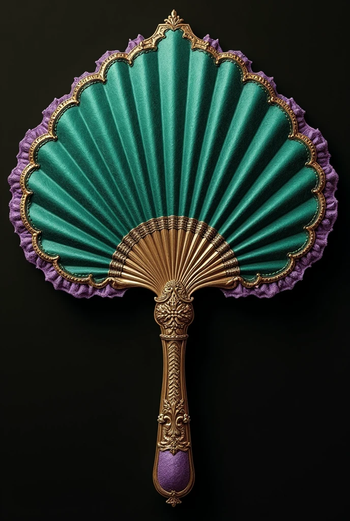 Simple hand fan trophie batik design