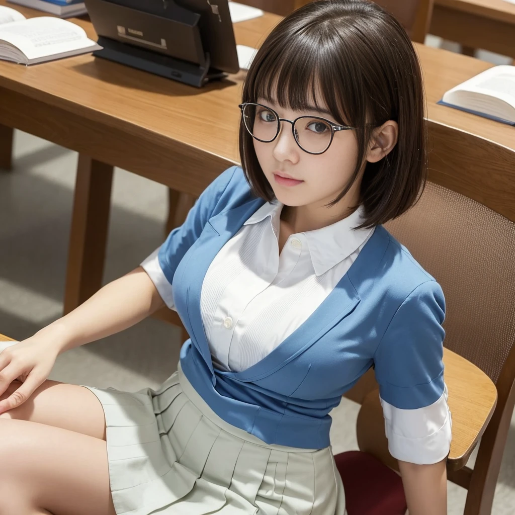 (((anime style,Arima maybe,1 person,uniform,classroom,please sit in front,blush,shy,touch))),((shot from below,black knee socks,black underwear,panty shot,shot from close up))