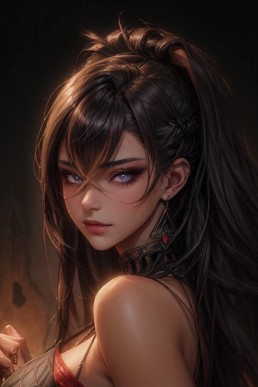 High-quality beautiful eyes, Beautiful face, high quality face, dark sky, thin, МокраI талиI, стройнаI фигура, Model appearance, confusion, sexuality, милый beautiful anime woman, detailed digital anime art, Beautiful anime girl, Beautiful anime girl, Anime with small details, Best quality, masterpiece, Ultra detailed, Beautiful, A high resolution, original,CG 8K ультраrealistic, The perfect work of art, Beautiful face, Facial cleanliness, skin, гиперrealistic, Ultra detailed, detailed eye, dramatic Lighting, (realistic) realistic, Full HD, Best quality, Best quality, Beautiful Lighting, (8k wallpapers with extremely detailed computer graphics), high detail, Sharp Focus, The art of dramatic and photorealistic painting., Beautiful smile, Facial cleanliness, skin, гиперrealistic, Ultra detailed, detailed eye, dramatic Lighting, (realistic) realistic, Full HD, Best quality, Best quality, Beautiful Lighting, (8k wallpapers with extremely detailed computer graphics), high detail, Sharp Focus, The art of dramatic and photorealistic painting., (masterpiece, Best qualityтолстые контуры, comics, фотоrealistic, Best quality, masterpiece, A high resolution, One,on open air, extremely detailed, details, masterpiece, ((иллюстрациI)), 4K, 8 тысIч., high quality, A high resolution, Lighting, cinematic, award-winning, 1 girl, high, Goth girl 1girl,One,long hair,I&#39;I смотрю на зрителI,Red eyes,Ювелирные изделиI,NECKLACE,draw up,pomade,Black background,portrait,sparkling eyes,
