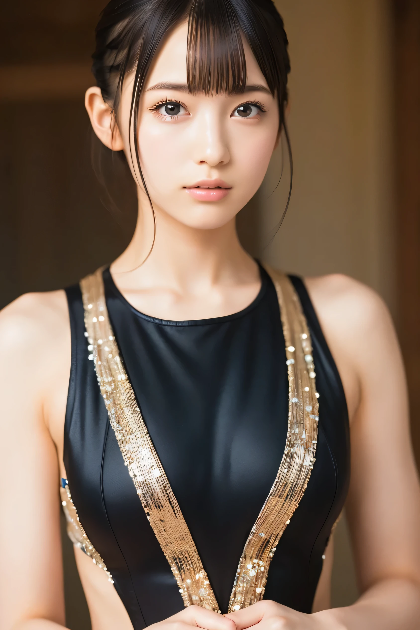 (8k, RAW Photos,Highest quality, High resolution:1.1), (Ultra-realistic:1.4),(Realistic, Realistic:1.3),The Beauty of Japan、Rhythmic gymnastics club、Rhythmic Gymnastics Uniform、((Upper Body:1.3))