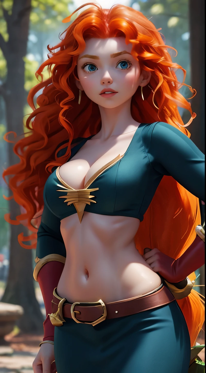 Merida is very hot. busty. cutout. production