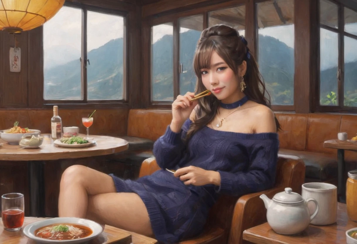 a photo of a, ultra realisic, a 1girl, full-body-shot, uzumaki_himawari, short black hair, blunt bangs, Sleeping, Scattered pile of bottles, Face lines, wet clothing, ((naked breasts)) , blusher, (Dent), detailed clothes, Beautifully detailed woman, extremely detailed face, legs spread apart, wet clothing, lying on the floor, sweaty body, (bokeh, UHD, HDR, hight resolution, Ultra-detailed, intricate detials, Texture effects, absurdress, tmasterpiece, 8k:1.2), Detailed background,