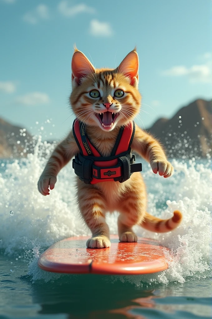 Cria um gato  de chinelo havaianas