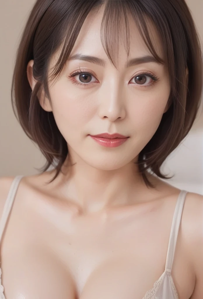 High resolution, Shortcuts, Mature Woman,((Center Parting)),(((50-year-old women))),masterpiece, Highest quality, Ultra high definition, Textured skin, Droopy eyes,Thin lips,black eye,((Mole,under left lip, beauty mark)),Thin eyebrows,Thin eyebrows,(Japan female in her 60s),Narrow forehead,((Too thin,Too thin eyebrows)),Loose jaw,(Low Nose),Deep-set eyelids,((very droopy eyes)),Slightly droopy thin eyebrows,(Small Mouth), (droopy eyebrows),Nasolabial folds,Droopy eyes, hooded eyes, ((wrinkles around the eyes)),((full body)),Beautiful legs,thin lower lip,bed room, (full body shot),((background,bed room))lingerie((thin lower lip)), dim,wet,, low eyebrows, troubled eyebrows,目のシワ, camel toe, without makeup, down-turned mouth, sagging, cowgirl position,(dildo),squatting, m legs,