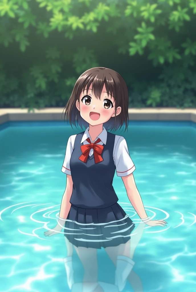 masterpiece, Highest quality, Nico_Yazawa,High resolution, 1 Girl, alone, Brown Hair, short hair, Twin tails、Purple eyes, , , (Cleavage)、(Beautiful thighs), Carrying a red backpack, (randoseru backpack:1.2) Sweaty、Thick thighs、Highest quality、4K、1girl, 8years old, loli, cute, grin, (Surrounded by men in the park))、、Thick thighs、Men with their penises out, surrounding a girl、Semen from the penis、Bukkake、Bukkake、(Bukkake)projectile cum、Blowjob、Lots of passersby、Ahegao、low length、、、Handjob、School Swimsuit、Squat down and spread your legs、(embarrassed,blush:1.3)(Handjob)(Blowjob)thighhighs
