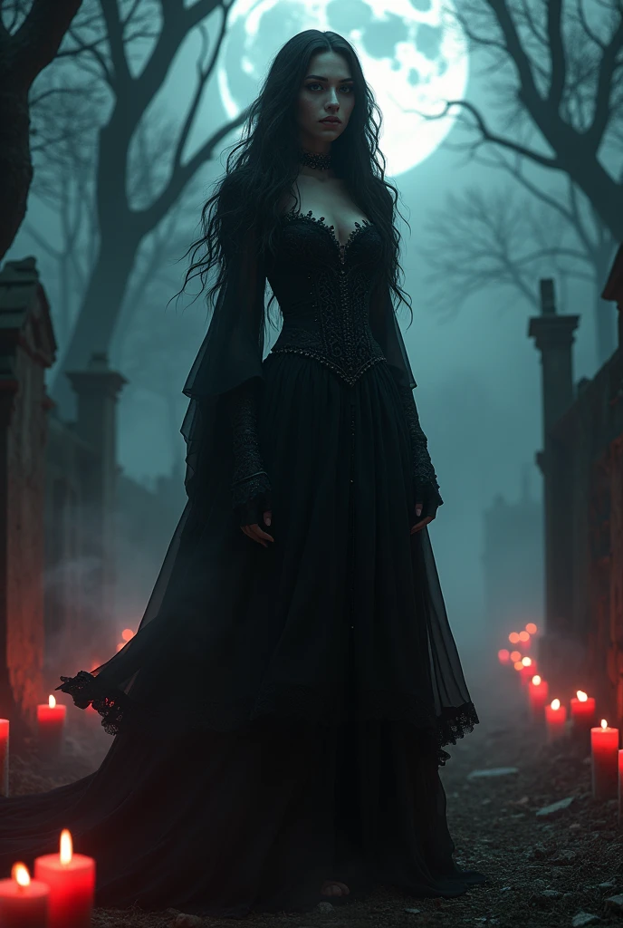 creppy goth woman