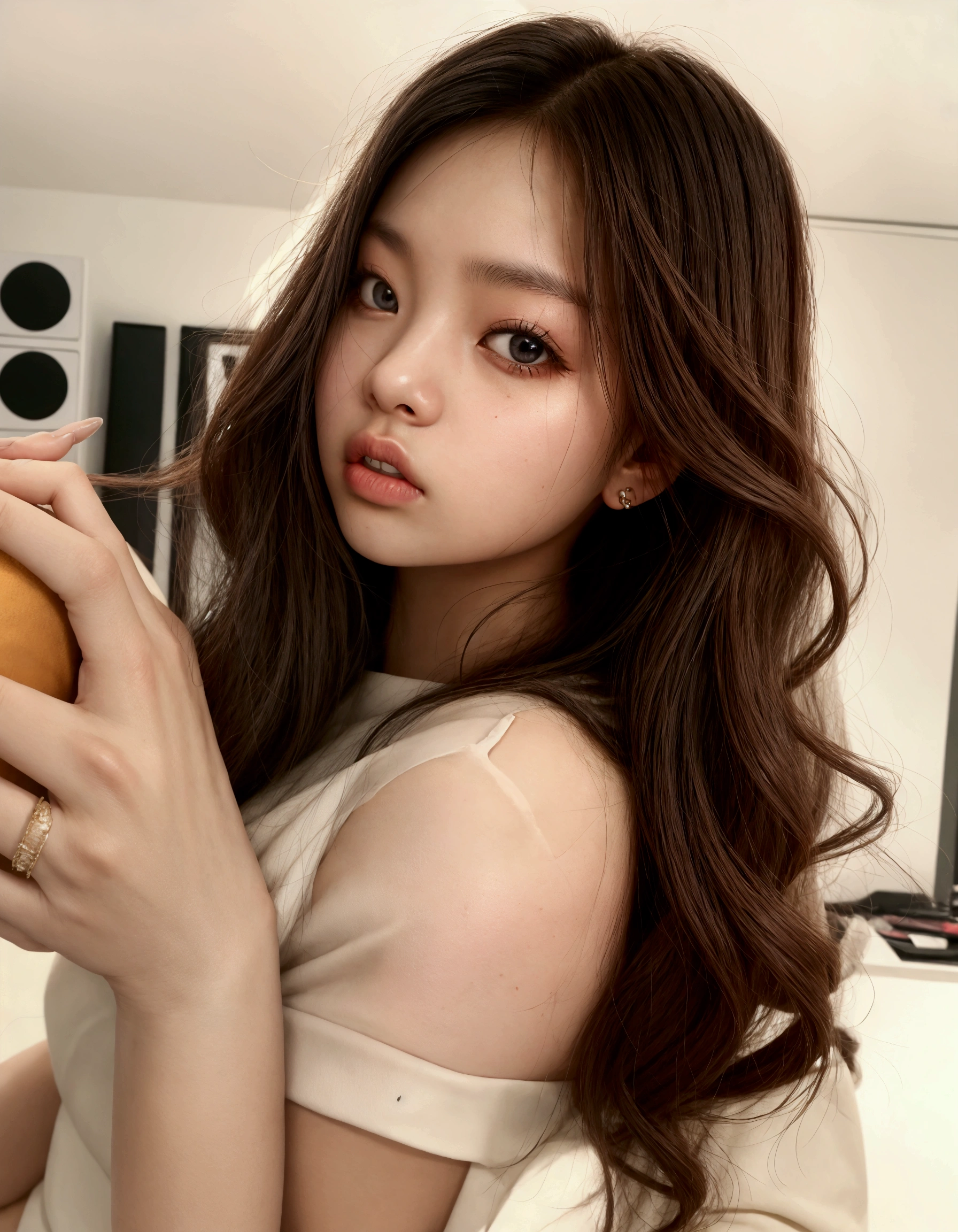 (Ultra Realistic), (Illustration), (Increased Resolution), (8K), (Extremely Detailed), (Best Illustration), (Beautiful and Detailed Eyes), (Best Quality), (Ultra Detailed), (Masterpiece ), ( wallpaper), (detailed face), solo, 1 girl, fine detail, detailed face, in the dark, deep shadows, low key, pureerosfaceace_v1, smiling, bust, bathrobe, bath, water stains, drenched , see through, ((camel toe)), long legs, slender waist, buttocks, super fine makeup, super fine clothing material, ((kneeling, raised buttocks)), ((back))