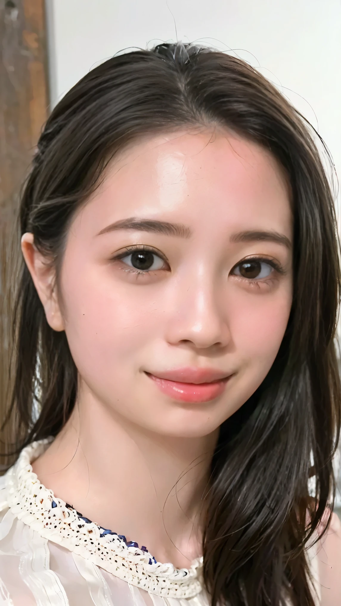 nswf, (selfie shot:2), (from face to face:1.5),((flat chest:1.3)), bust size C cup, (Close Up:1.5),(from above:1.3),(wearing Bra Top:1.3),Bra top:Black, Top quality, 1 beautiful Japanese woman, teen,(18 years old),long Hair, (orange hair:1.2), Ultra-realistic capture, Highly detailed, High resolution 16k close-up of human skin. Skin texture must be natural, With such detail that pores can be finely identified. Skin should look healthy, In a uniform tone. Use natural light and color,