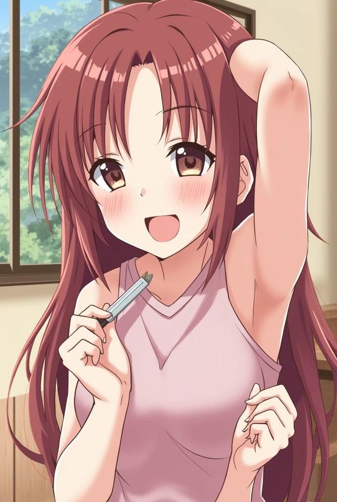 ((small breasts))、((gang rape))、rape、(((semen)))、sex、(lynching)、Blowjob、((Grab your head with your hands))、hold your penis、Iori Minase、(((lick penis)))