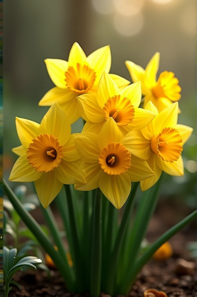 Daffodil shape hair clip