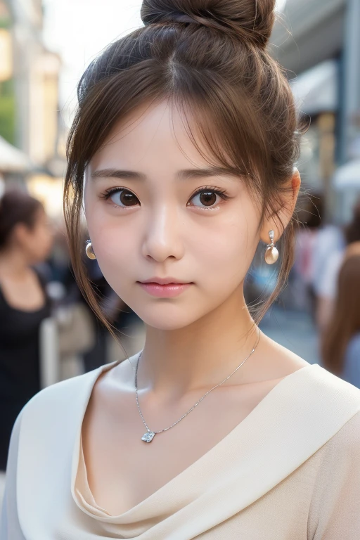 random posture, (very delicate and beautiful work), (masterpiece), 1 girl, Girl in a silver dress, very detailed, Lumbar leakage, Ponytail distortion, attractive外観, beautiful clear eyes, green eye pupils, delicate necklace, Delicate earrings, Fairy ears, Simple blurred background, Description of extreme details, beautiful, attractive, Ultra-fine painting, delicate face, delicate figure, thin clavicle, nice lips, beautiful breasts, soft back, mix 4, (8K, RAW photo, highest quality, masterpiece: 1.2), (realistic, photorealistic: 1.37), 1 girl, cute, cityscape, night, rain, Wet, professional lighting, photon mapping, radio city, Physically based rendering, (beautiful little hard 1.1), (Saw the head of the nipple in the dress: 1.4), white skin、burst into laughter、innocent smile、17 year old girl、look at camera、looking at the camera